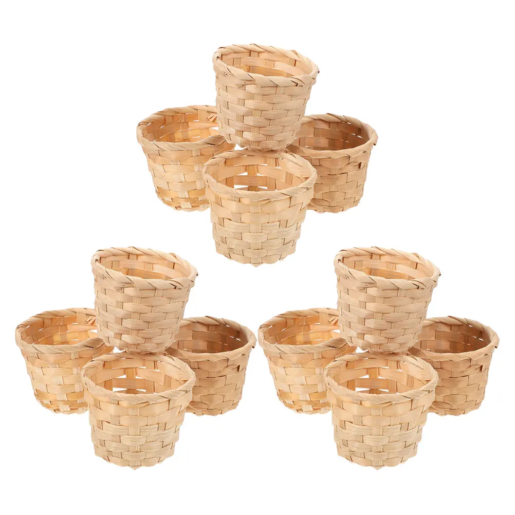 12 Pcs Bamboo Storage Basket Mini Picnic Woven Bedroom Baskets Garden Hand-woven Decorative
12 Pcs Bamboo Storage Basket Mini Picnic Woven Bedroom Baskets Garden Hand-woven Decorative