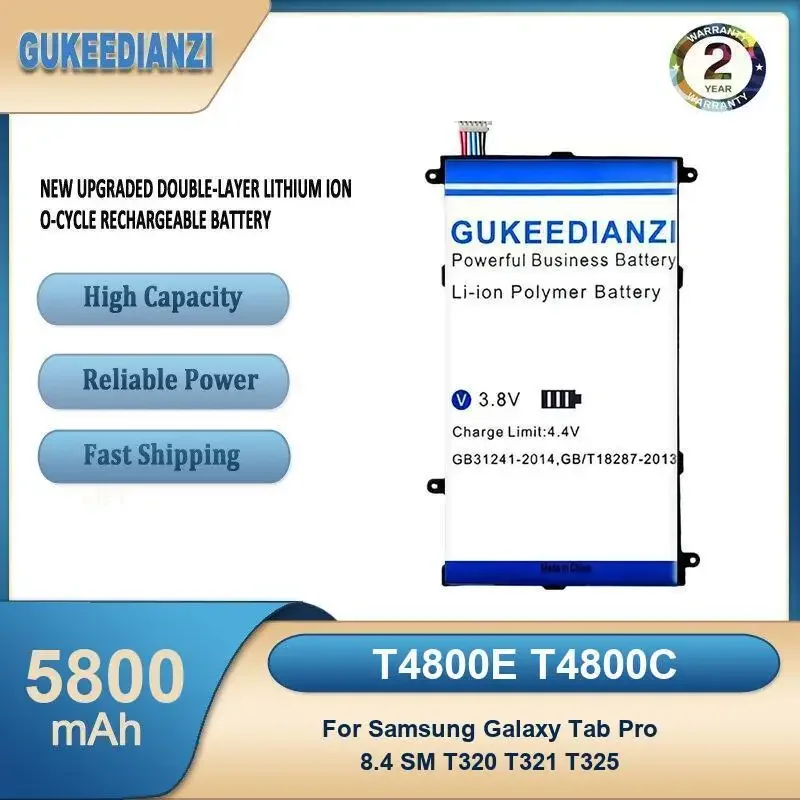 T4800E T4800C 5800 мАч аккумулятор для планшета большой емкости для Samsung Galaxy Tab Pro 8,4 SM T320 T321 T325
T4800E T4800C 5800 мАч аккумулятор для планшета большой емкости для Samsung Galaxy Tab Pro 8,4 SM T320 T321 T325