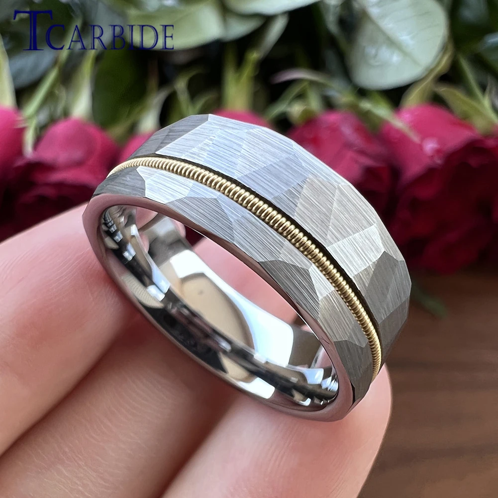 Dropshipping 8MM Men Women Guitar String Ring Silver Hammer Wedding Band Tungsten Finger Jewelry Brush Surface Comfort Fit
Dropshipping 8MM Men Women Guitar String Ring Silver Hammer Wedding Band Tungsten Finger Jewelry Brush Surface Comfort Fit