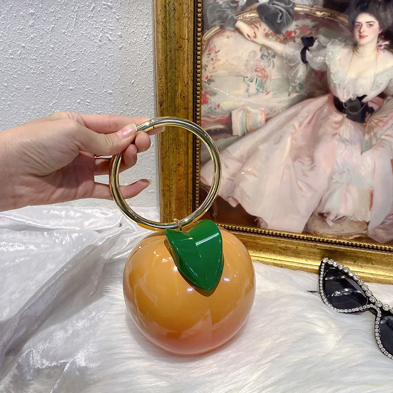 Creative Yellow Peach Design Women Handbags Acrylic Box Clutch Bag Luxury Evening Party Purse Cute Chains Shoulder Crossbody Bag
Creative Yellow Peach Design Women Handbags Acrylic Box Clutch Bag Luxury Evening Party Purse Cute Chains Shoulder Crossbody Bag