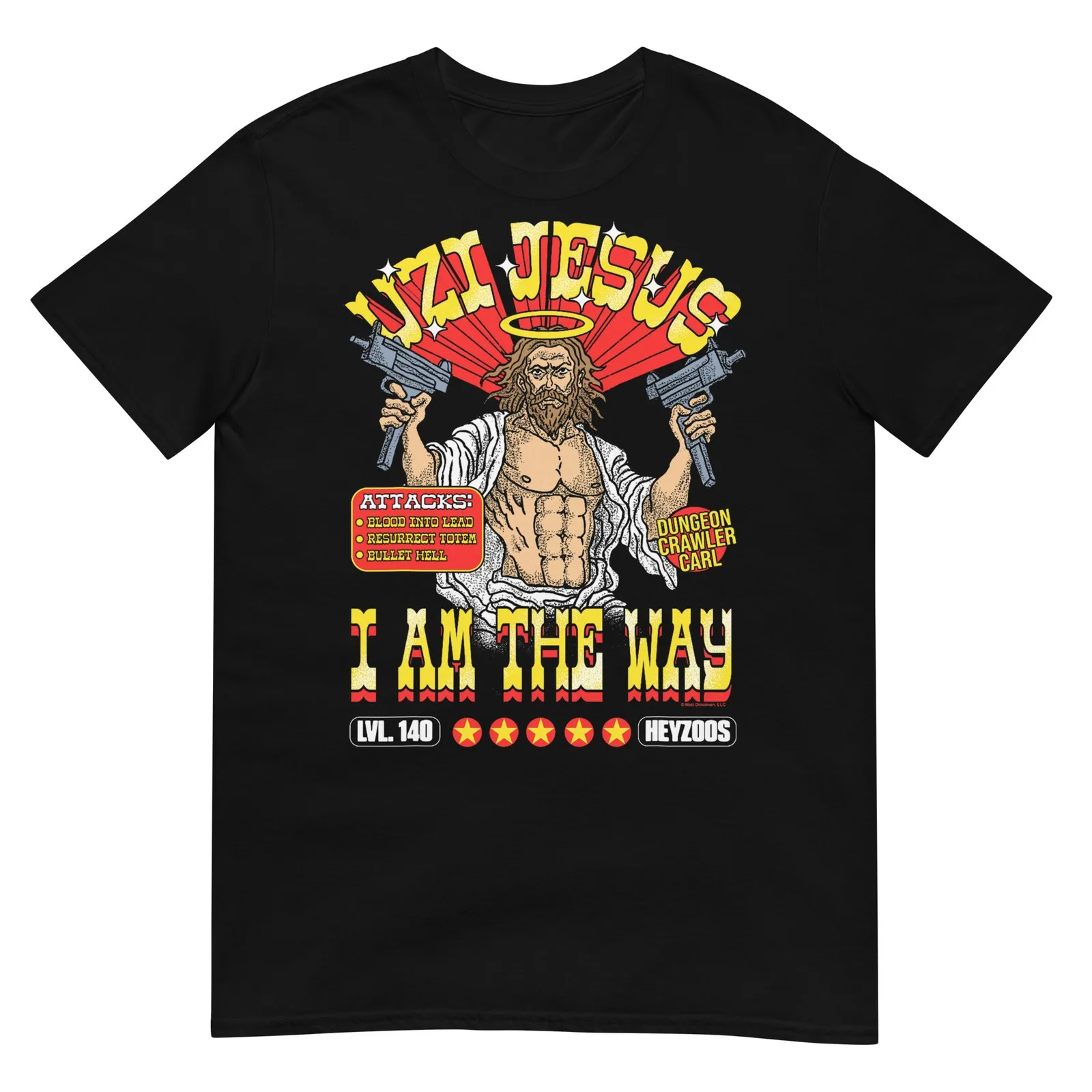 Uzi Jesus I Am the Way RPG Character Stats T-Shirt
Uzi Jesus I Am the Way RPG Character Stats T-Shirt