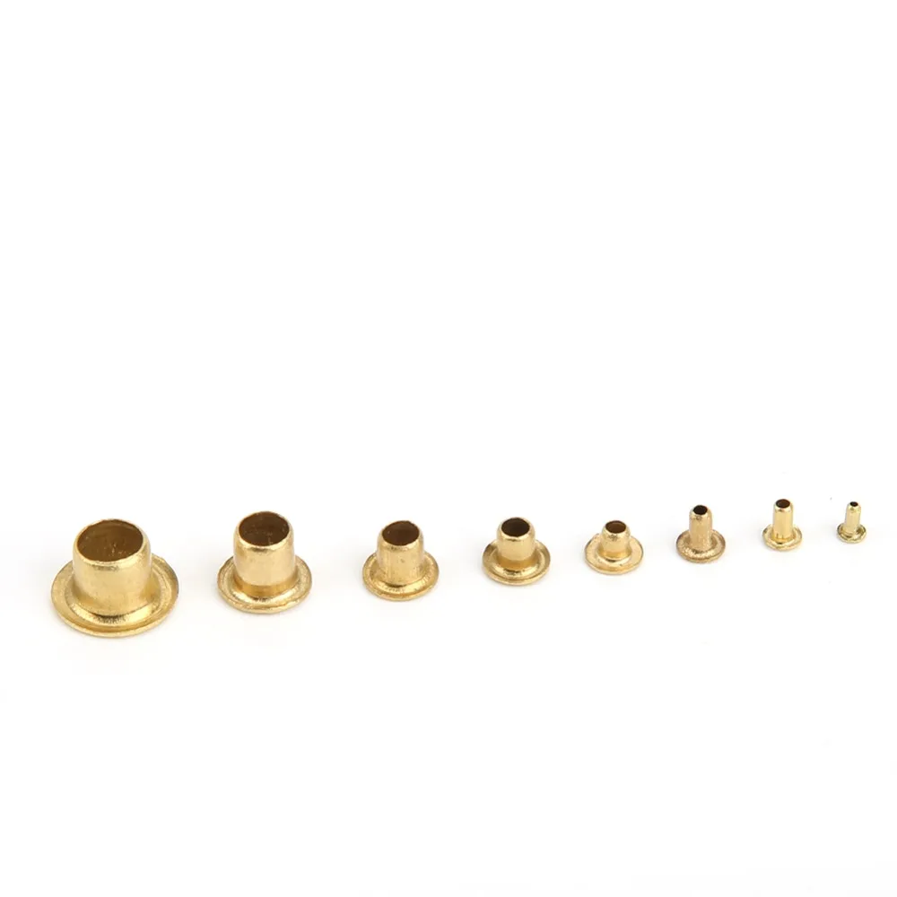 650 PCS Hollow 8 Sizes Leather Rivets Kit Brass Gold Brass Eyelets M0.9-M5 Binding Screws for Leather Craft and Bookbinding
650 PCS Hollow 8 Sizes Leather Rivets Kit Brass Gold Brass Eyelets M0.9-M5 Binding Screws for Leather Craft and Bookbinding