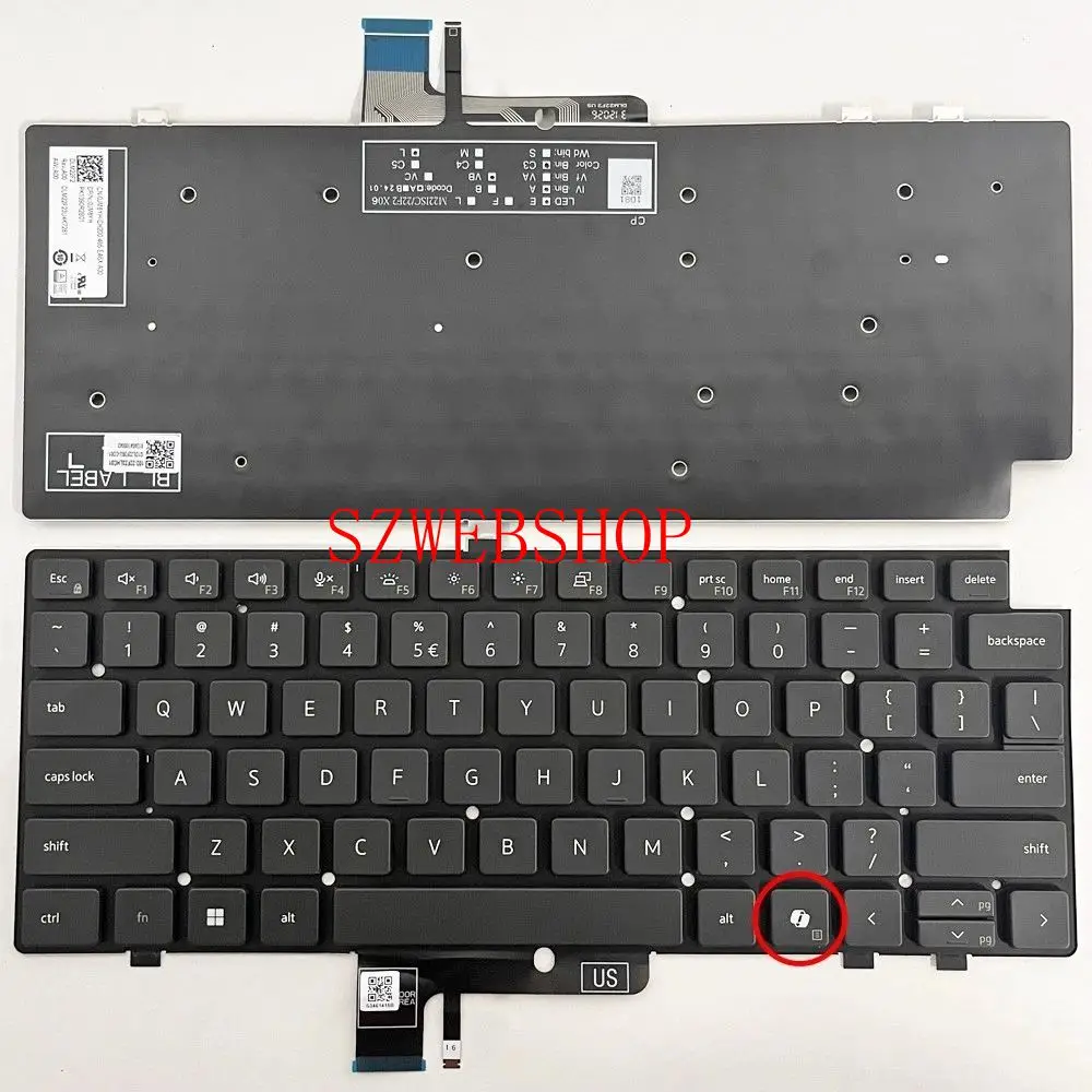 New Laptop For Dell Latitude 7450 7650 2-in-1 Laptop US Keyboard With Backlit AI Key
New Laptop For Dell Latitude 7450 7650 2-in-1 Laptop US Keyboard With Backlit AI Key