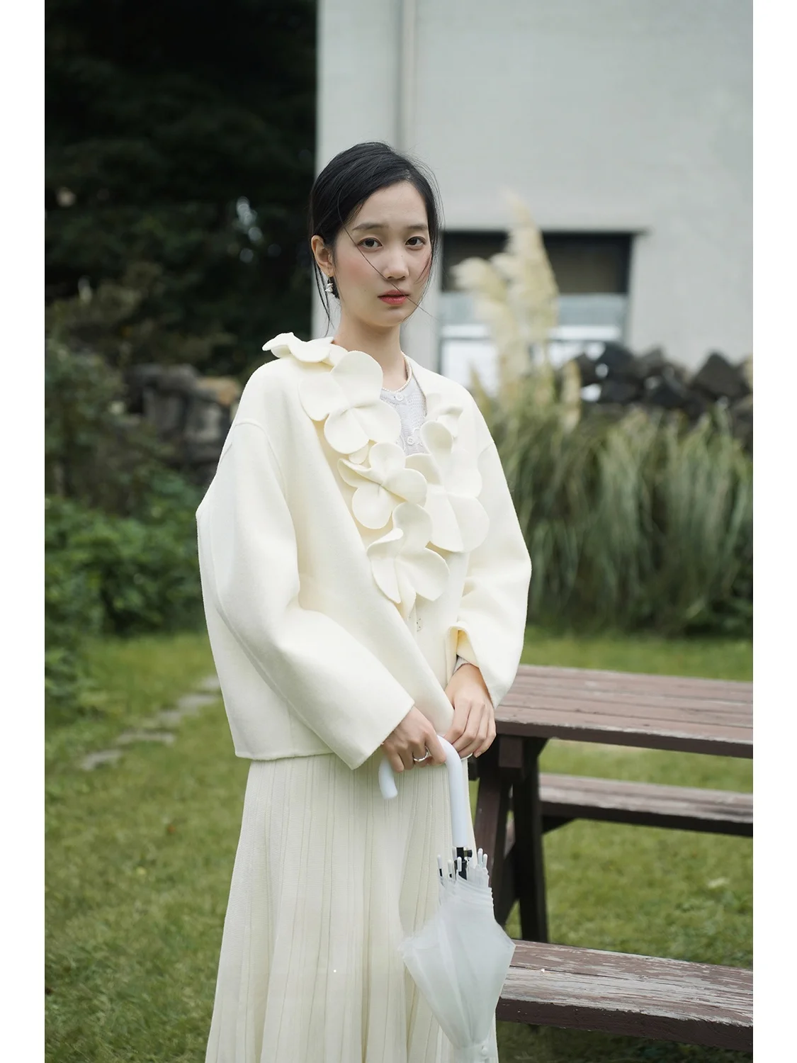 Пальто женское шерстяное двустороннее твидовое ручной работы Ele Roroeep, чисто белое, утепленное, зимнее, изысканное, для улицы
Пальто женское шерстяное двустороннее твидовое ручной работы Ele Roroeep, чисто белое, утепленное, зимнее, изысканное, для улицы