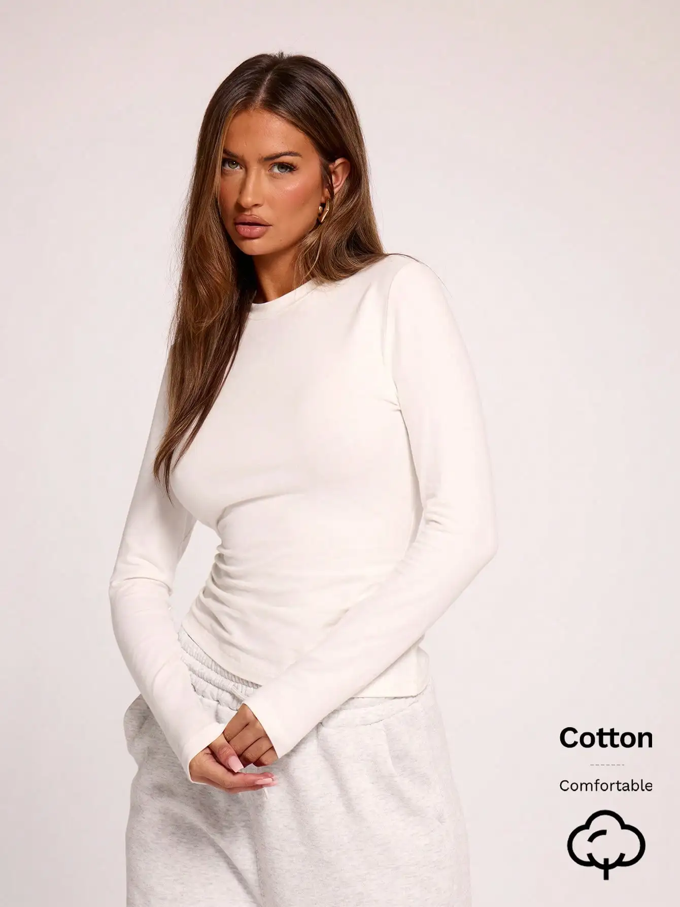 Женский хлопковый топ с длинным рукавом и круглым вырезом — повседневный комфорт для жизни, путешествий и осени/зимы
Женский хлопковый топ с длинным рукавом и круглым вырезом — повседневный комфорт для жизни, путешествий и осени/зимы