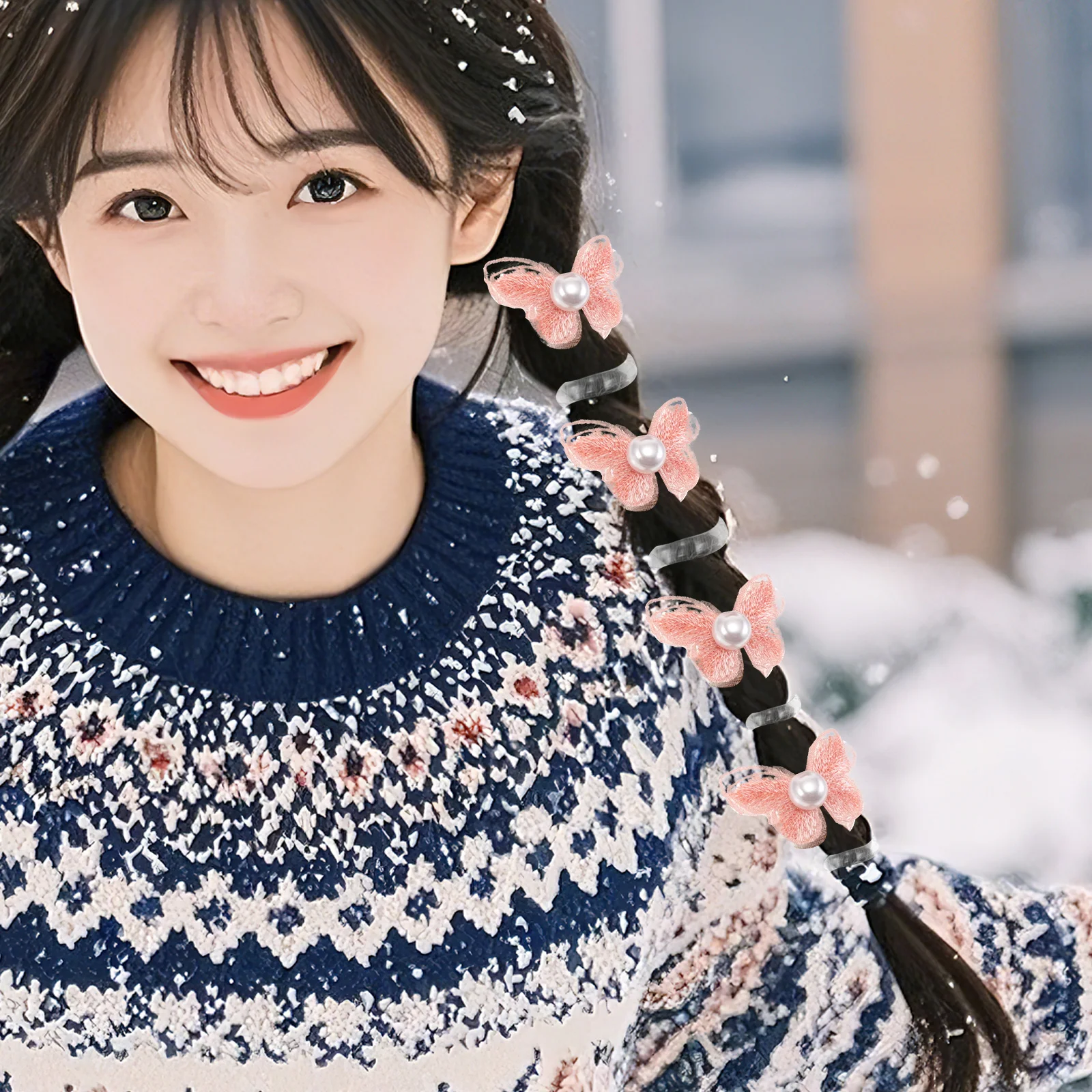 4Pcs Butterfly Lace Pearl Spiral Hair Ties Colorful Telephone Cord Elastic Ponytail Holders Stretchy Hair Bands for Women Girls
4Pcs Butterfly Lace Pearl Spiral Hair Ties Colorful Telephone Cord Elastic Ponytail Holders Stretchy Hair Bands for Women Girls