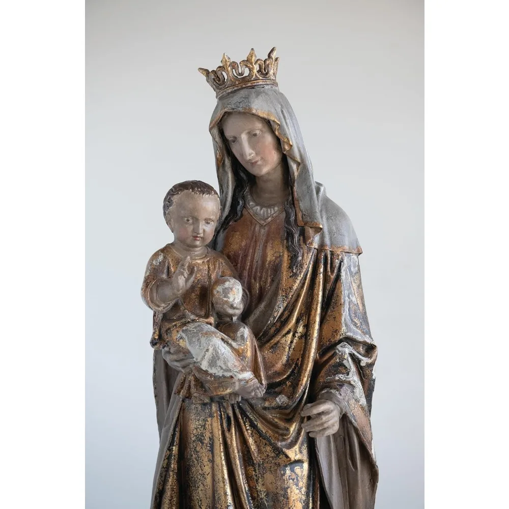 Vintage Replica of The Virgin Mary and The Son Statue, Beautiful Brown Vintage Replica Holiday Decoration Decoration Crafts
Vintage Replica of The Virgin Mary and The Son Statue, Beautiful Brown Vintage Replica Holiday Decoration Decoration Crafts