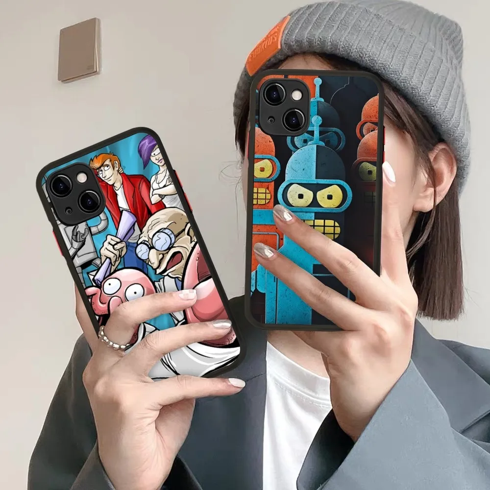 F-Futurama B-Bender Phone Case for iPhone 14 11 12 13 Mini Pro Max 8 7 Plus X XR XS MAX Translucent Matte Cover
F-Futurama B-Bender Phone Case for iPhone 14 11 12 13 Mini Pro Max 8 7 Plus X XR XS MAX Translucent Matte Cover