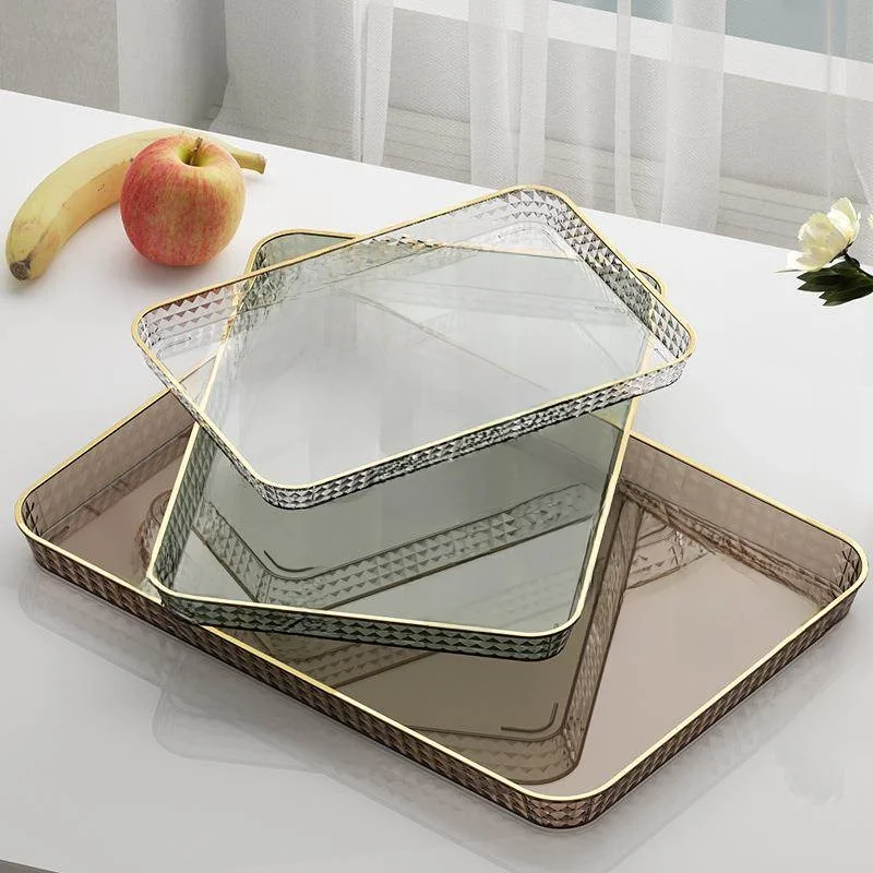 Acrylic Rectangular Large Size Plastic Tray Luxury Home Use Water Cup Tea Plate Square ape Dining Utensils Diwaer Se
Acrylic Rectangular Large Size Plastic Tray Luxury Home Use Water Cup Tea Plate Square ape Dining Utensils Diwaer Se