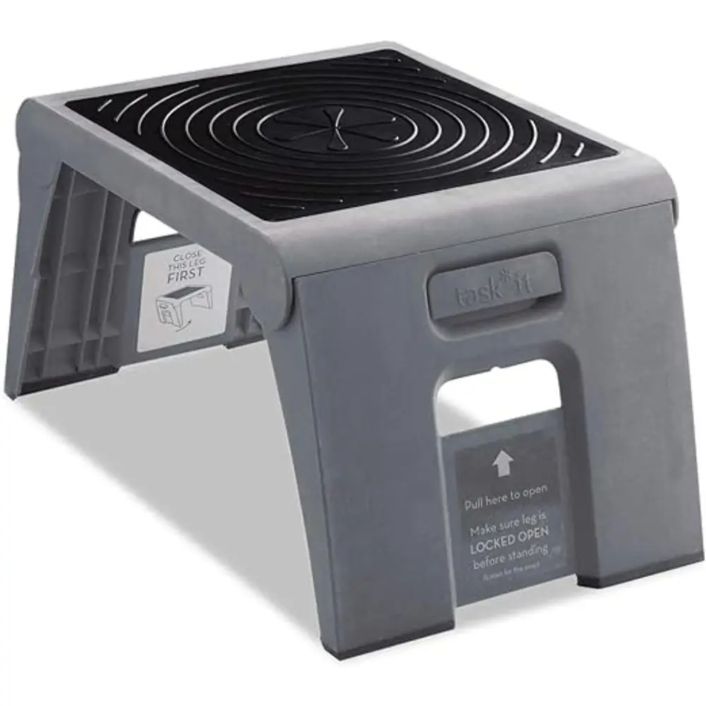Compact 1-Step Folding Stool, 250 lbs Capacity, 14W x 11.25D x 9.75H, Gray
Compact 1-Step Folding Stool, 250 lbs Capacity, 14W x 11.25D x 9.75H, Gray