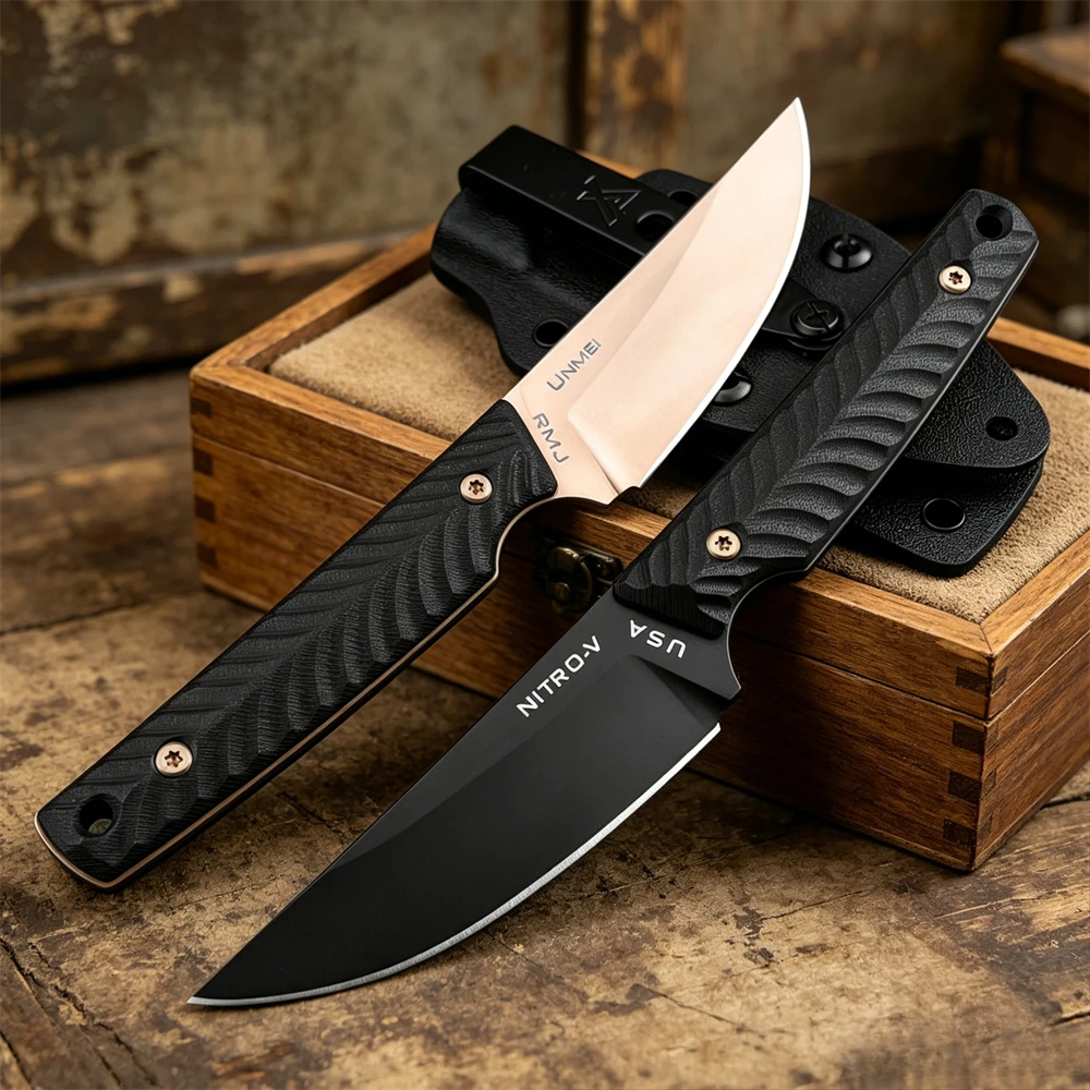 8Cr13MoV Fixed Blade Knife, G10 Anti-slip Handle, Tough Survival Cutting Gear for Outdoor Wilderness Camping Hiking Adventure
8Cr13MoV Fixed Blade Knife, G10 Anti-slip Handle, Tough Survival Cutting Gear for Outdoor Wilderness Camping Hiking Adventure