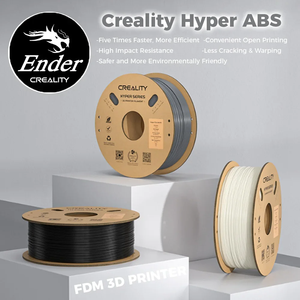 Creality Hyper ABS Filament 1,75 мм Нить для 3D-принтера ABS, предназначенная для высокоскоростной 350 мм/с, 1 кг (2,2 фунта)/катушка
Creality Hyper ABS Filament 1,75 мм Нить для 3D-принтера ABS, предназначенная для высокоскоростной 350 мм/с, 1 кг (2,2 фунта)/катушка
