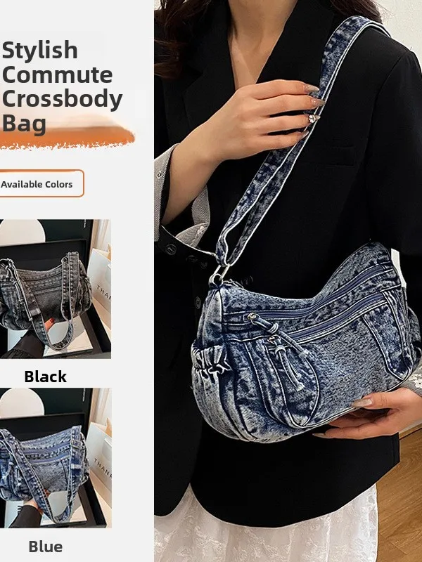 Casual Waed Denim Canvas oulder Bag Single Strap Saddle Bag for Young Adults Leisure Sle Korean Trend Summer 2025
Casual Waed Denim Canvas oulder Bag Single Strap Saddle Bag for Young Adults Leisure Sle Korean Trend Summer 2025