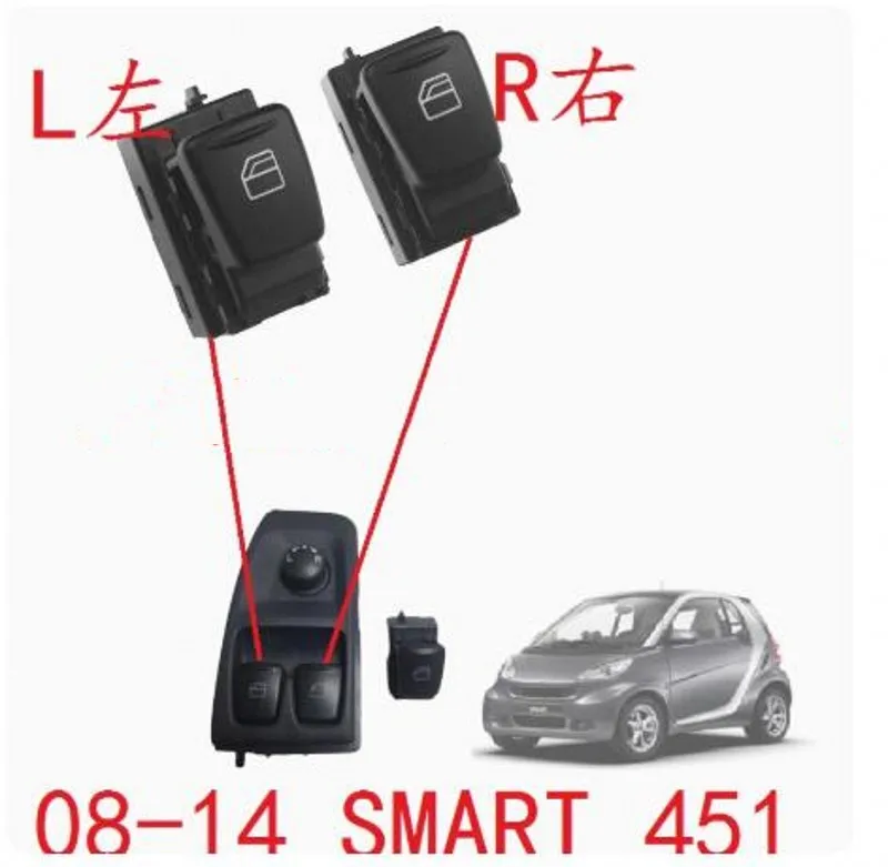 Электрический переключатель стеклоподъемника A4519051700 A4519051800 для smart 451 2008-2014
Электрический переключатель стеклоподъемника A4519051700 A4519051800 для smart 451 2008-2014