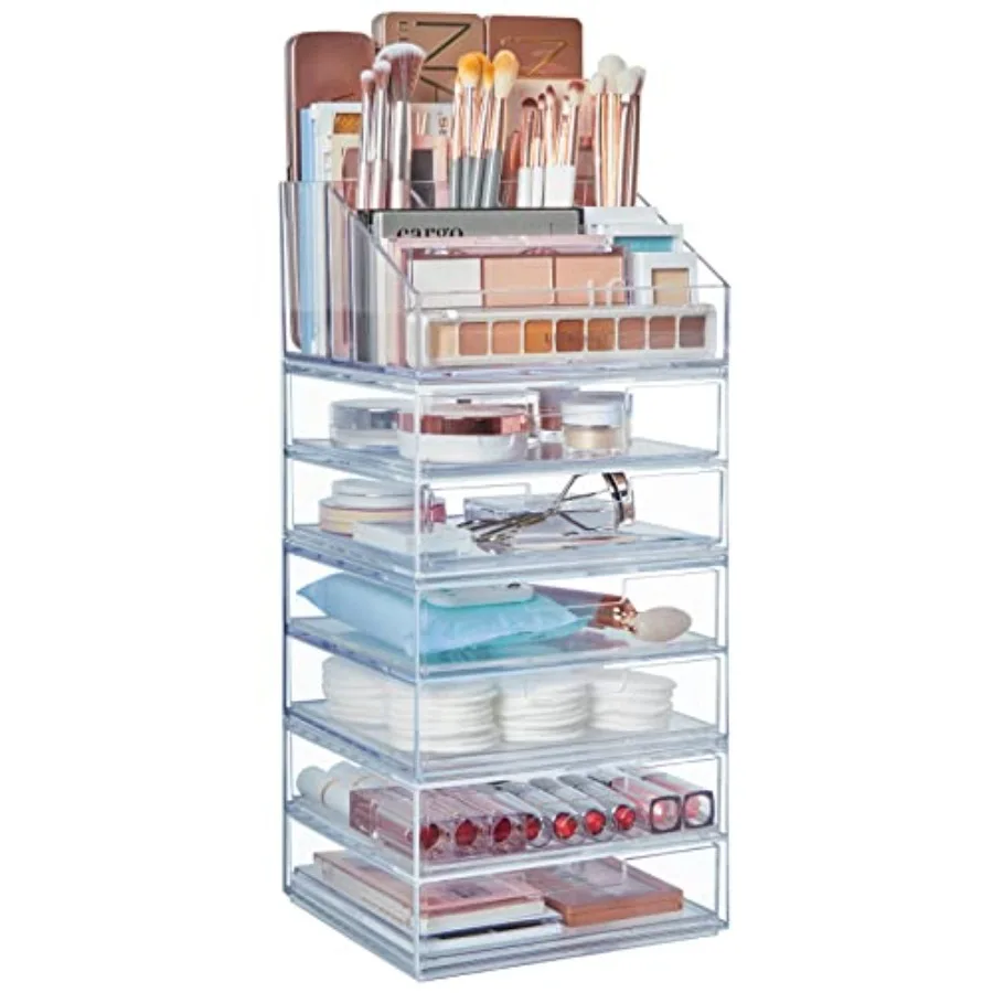 Chloe Stackable Clear Makeup Holder and 6 Drawer Bundle Organize Cosmetics and Beauty Supplies Made in USA
Chloe Stackable Clear Makeup Holder and 6 Drawer Bundle Organize Cosmetics and Beauty Supplies Made in USA