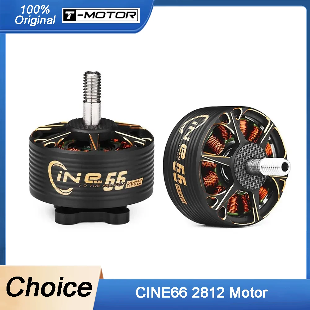 T-MOTOR CINE66 2812 Brushless Motor - 925KV(5-6S)/1155KV(4-6S), 4mm Titanium Shaft, 8-9inch Prop Compatible for FPV Drone
T-MOTOR CINE66 2812 Brushless Motor - 925KV(5-6S)/1155KV(4-6S), 4mm Titanium Shaft, 8-9inch Prop Compatible for FPV Drone