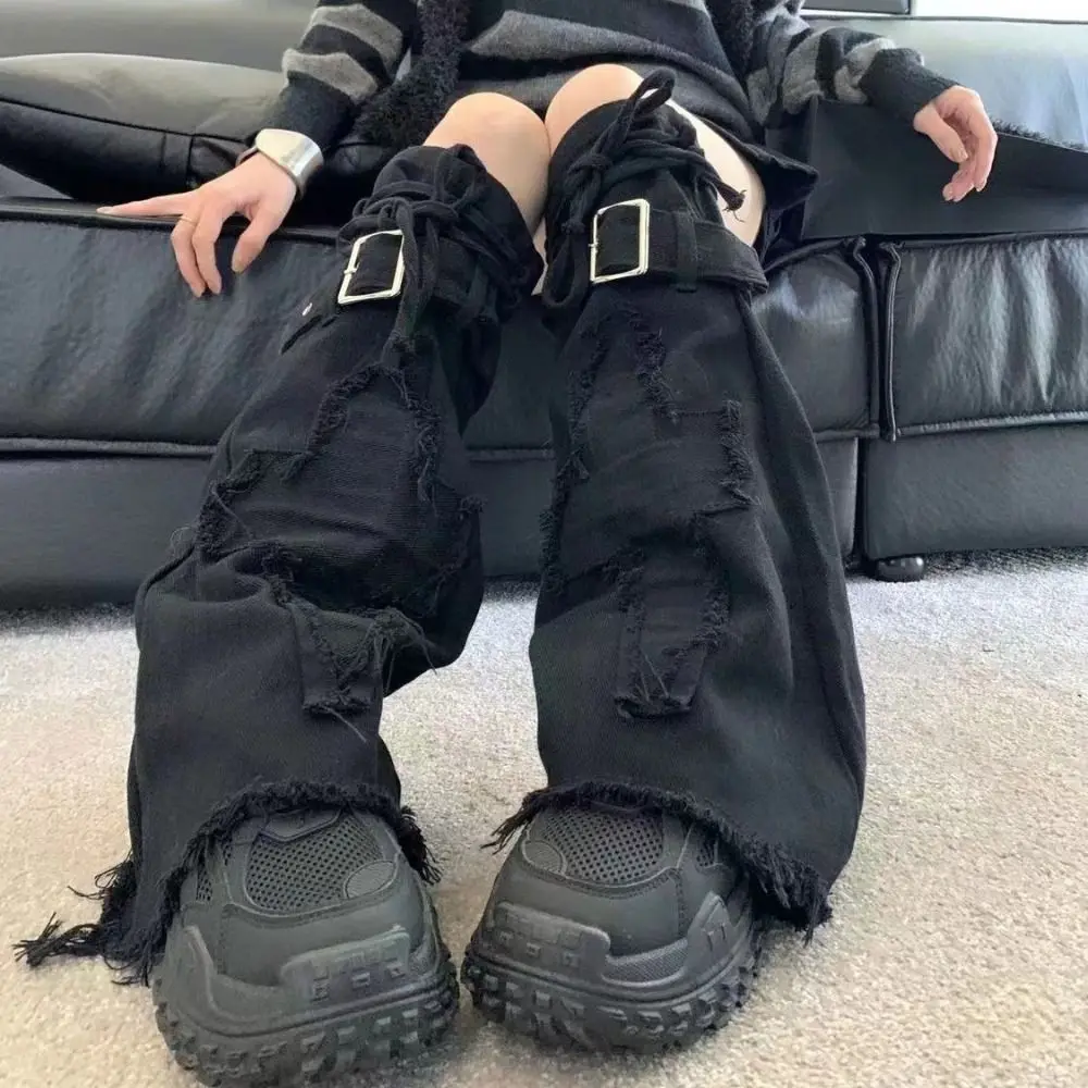 Women Y2k Leg Warmer Punk Harajuku Black Denim Leg Covers Drawstring Strap Vintage Calf Gaiters Socks
Women Y2k Leg Warmer Punk Harajuku Black Denim Leg Covers Drawstring Strap Vintage Calf Gaiters Socks