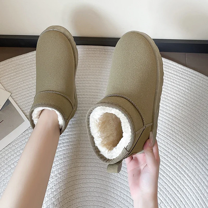 2024 Ankle Flats Platform Women Snow Boots Suede Plush Warm Casual Shoes Winter New Thick Goth Fashion Shoes Women Boots Female
2024 Ankle Flats Platform Women Snow Boots Suede Plush Warm Casual Shoes Winter New Thick Goth Fashion Shoes Women Boots Female