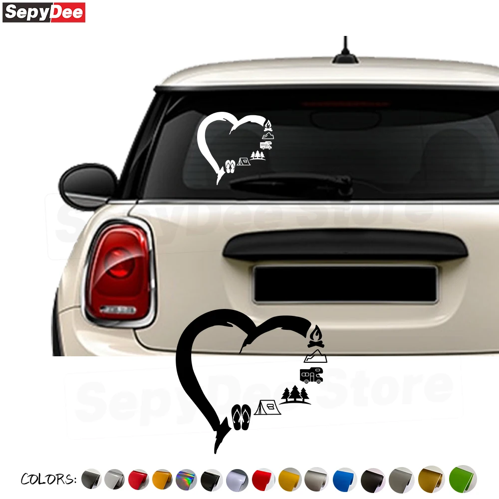 Car Window Sticker Heart Camping Travel For Caravan SUV Vinyl Decal Personalized Auto Body Door Decoration Accessories
Car Window Sticker Heart Camping Travel For Caravan SUV Vinyl Decal Personalized Auto Body Door Decoration Accessories