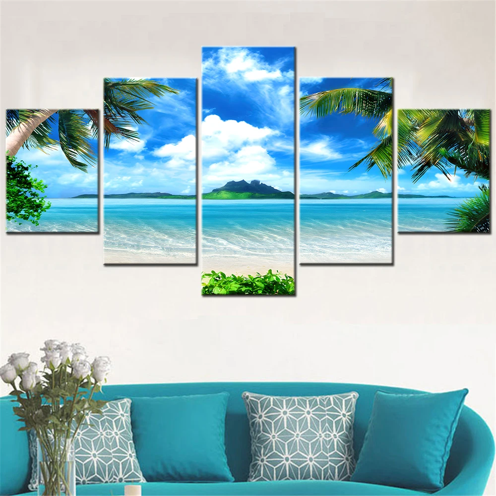 5 Pieces Canvas Print Home Decor Wall Art Tropical Beach Island Palm Tree Poster & Print Modular Room Decoration Canvas Painting
5 Pieces Canvas Print Home Decor Wall Art Tropical Beach Island Palm Tree Poster & Print Modular Room Decoration Canvas Painting