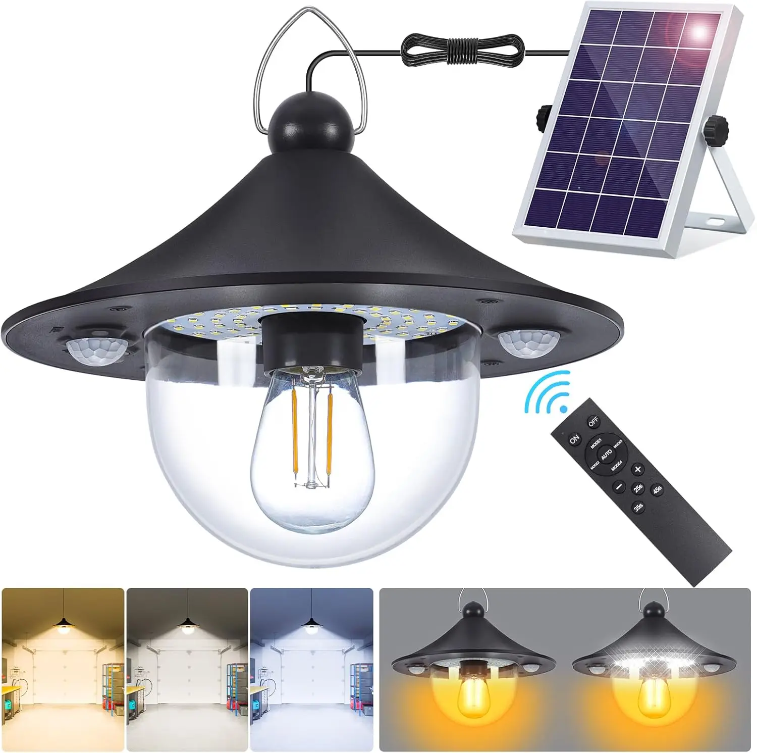 Solar Indoor Outdoor Shed Light with 3000LM 3 Color Temperatures 5 Modes (2 Daytime Available) Waterproof, Dual Motion
Solar Indoor Outdoor Shed Light with 3000LM 3 Color Temperatures 5 Modes (2 Daytime Available) Waterproof, Dual Motion