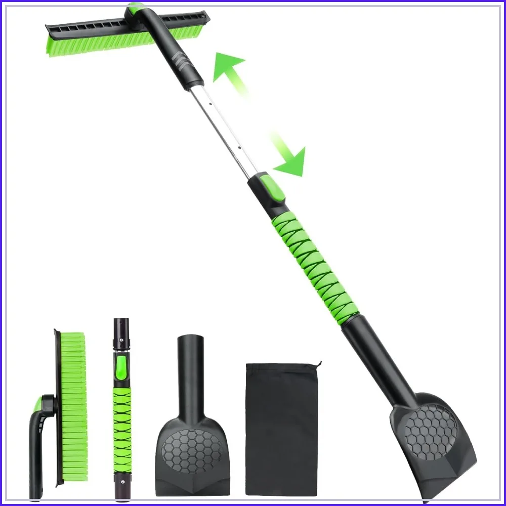 45.6" Ice Scraper & Snow Brush for Car Windshield, 3-in-1 Extendable Snow Shovel with Ergonomic Foam Grip, 360° Pivoting Head
45.6" Ice Scraper & Snow Brush for Car Windshield, 3-in-1 Extendable Snow Shovel with Ergonomic Foam Grip, 360° Pivoting Head