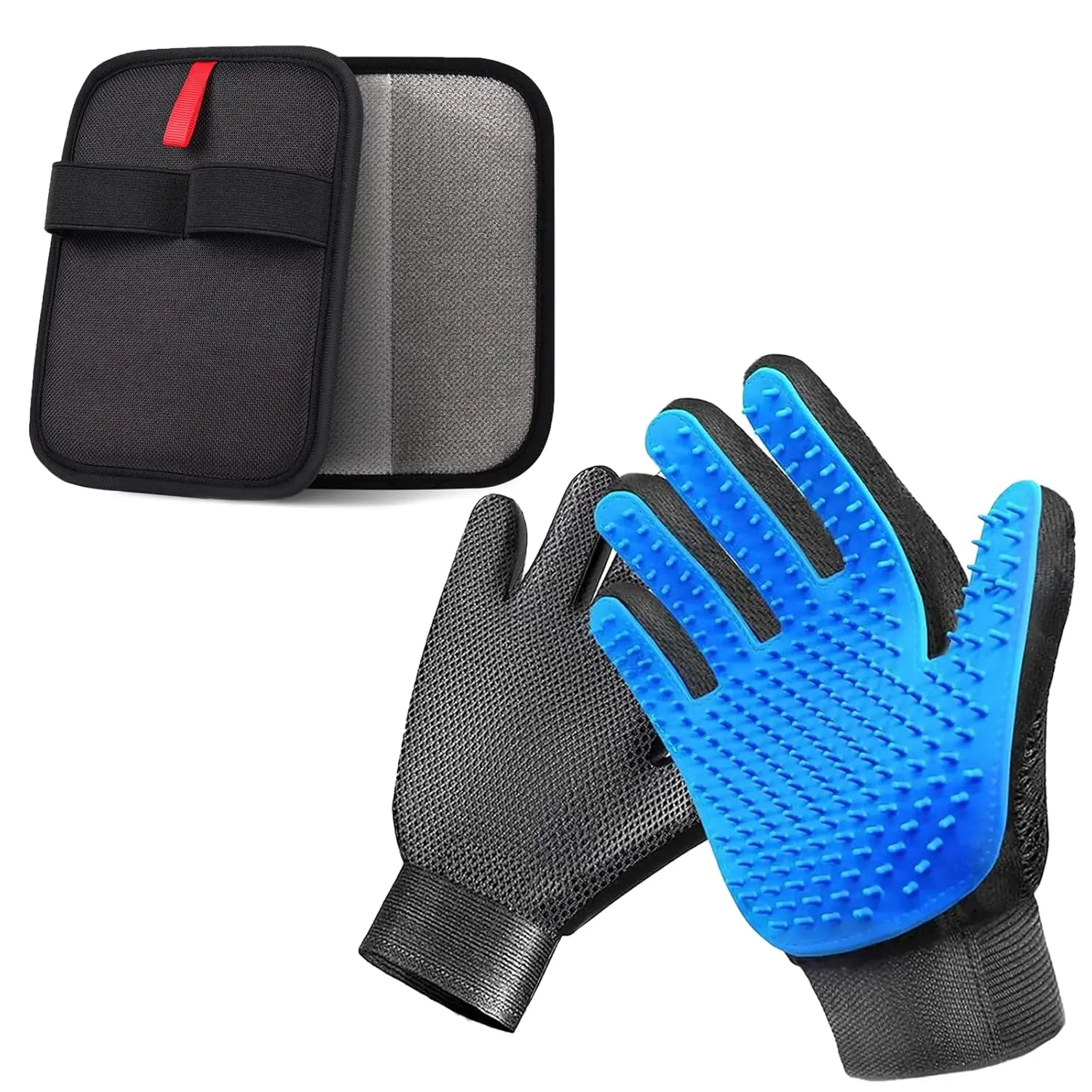 2-in-1 Pet Grooming Glove & Fabric Hair Remover - Reusabie, Silicone Massage Bristles,Static Adhesion for Quiuck Shedding Contro
2-in-1 Pet Grooming Glove & Fabric Hair Remover - Reusabie, Silicone Massage Bristles,Static Adhesion for Quiuck Shedding Contro