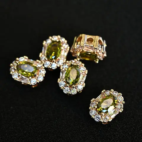 5pc/lot Luxury Cubic Zirconia Rhinestones for Clothing DIY Vintage Sew on Rhinestone Beads Accessories for Jewelry Parts Craft