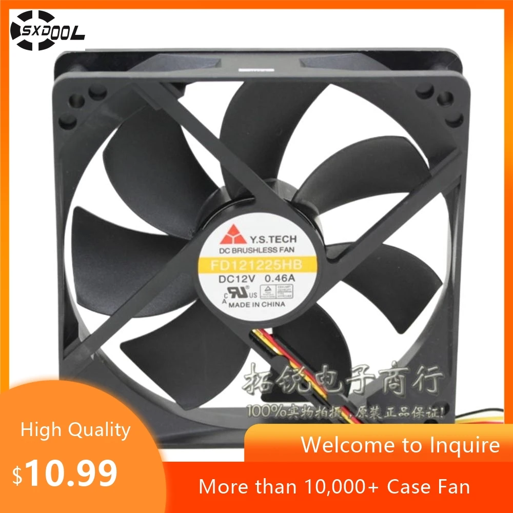 Y.S. Tech FD12125HB 120mm 12025 12V 0.46A Cooling Fan - High Performance, Reliable Airflow for PC, Servers, and Cabinets
Y.S. Tech FD12125HB 120mm 12025 12V 0.46A Cooling Fan - High Performance, Reliable Airflow for PC, Servers, and Cabinets