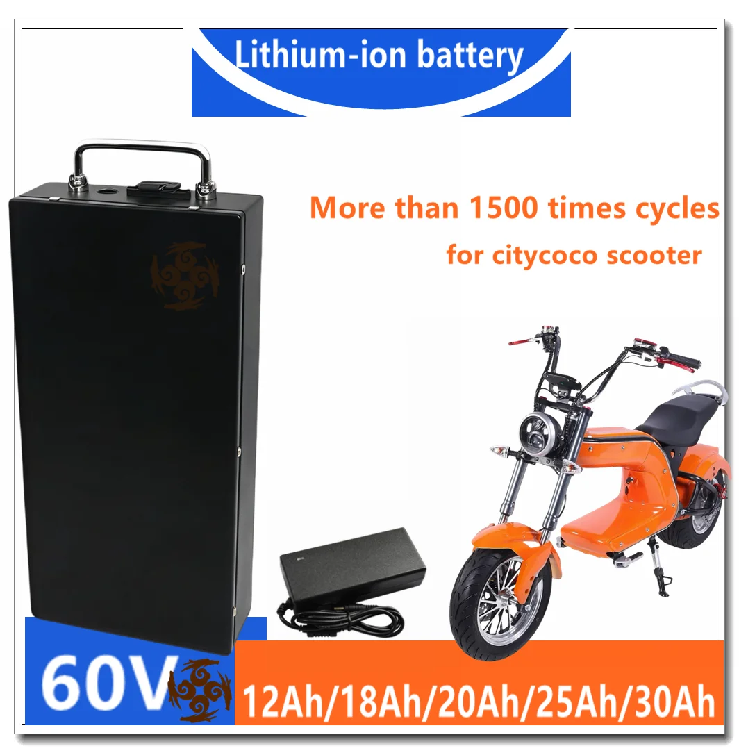 Waterproof 60V 12Ah 15Ah 18Ah 20Ah 25Ah 30Ah Lithium-ion battery, suitable for two-wheel folding city bicycles
Waterproof 60V 12Ah 15Ah 18Ah 20Ah 25Ah 30Ah Lithium-ion battery, suitable for two-wheel folding city bicycles