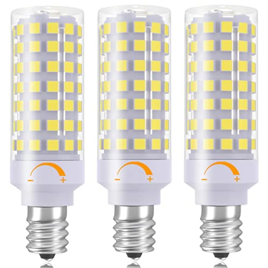 E12 LED Light Bulb Dimmable, 60W Halogen Equivalent, 6000K, T6 Small Base 120V 7W 630LM C7 Bulbs for Ceiling Fan, Chandelier, P
E12 LED Light Bulb Dimmable, 60W Halogen Equivalent, 6000K, T6 Small Base 120V 7W 630LM C7 Bulbs for Ceiling Fan, Chandelier, P