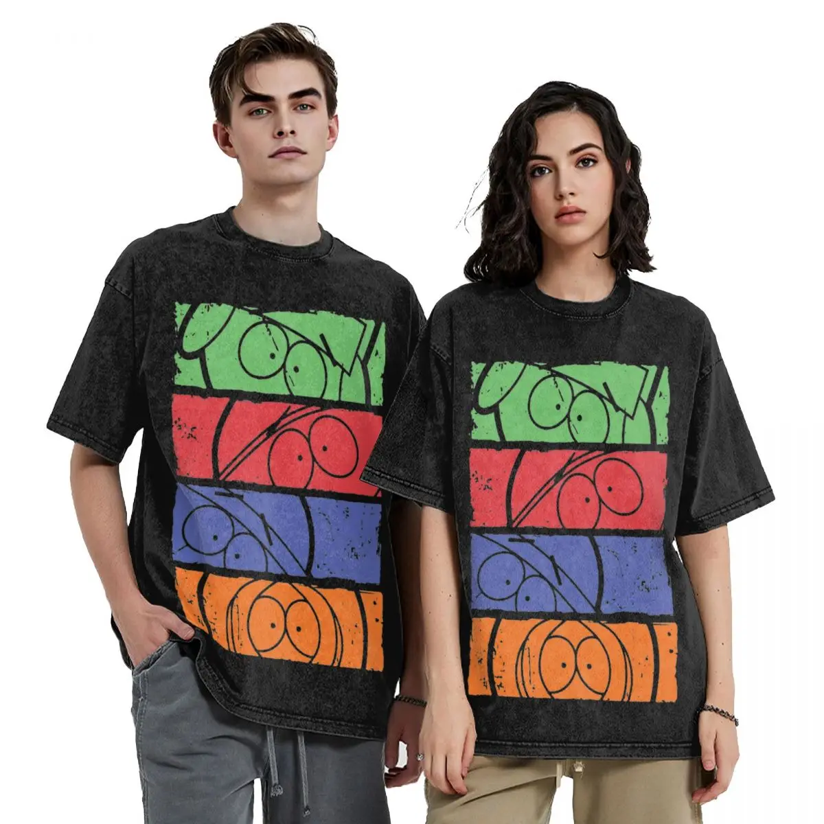 Hip Hop Southpark Minimal Faces T Shirts Washed Style for Men Women Funny Cartoon T-Shirts Novelty Top Tee Shirt Streetwear
Hip Hop Southpark Minimal Faces T Shirts Washed Style for Men Women Funny Cartoon T-Shirts Novelty Top Tee Shirt Streetwear