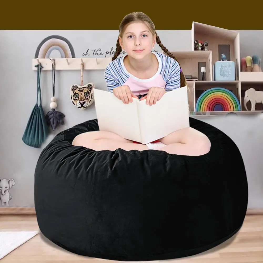 60"" H Oversized Bean Bag Sofa With Filling, Memory Sponge Bean Bag Chair, Floor, Adult Living Room, Lazy Sofa (Black(3Ft))
60"" H Oversized Bean Bag Sofa With Filling, Memory Sponge Bean Bag Chair, Floor, Adult Living Room, Lazy Sofa (Black(3Ft))