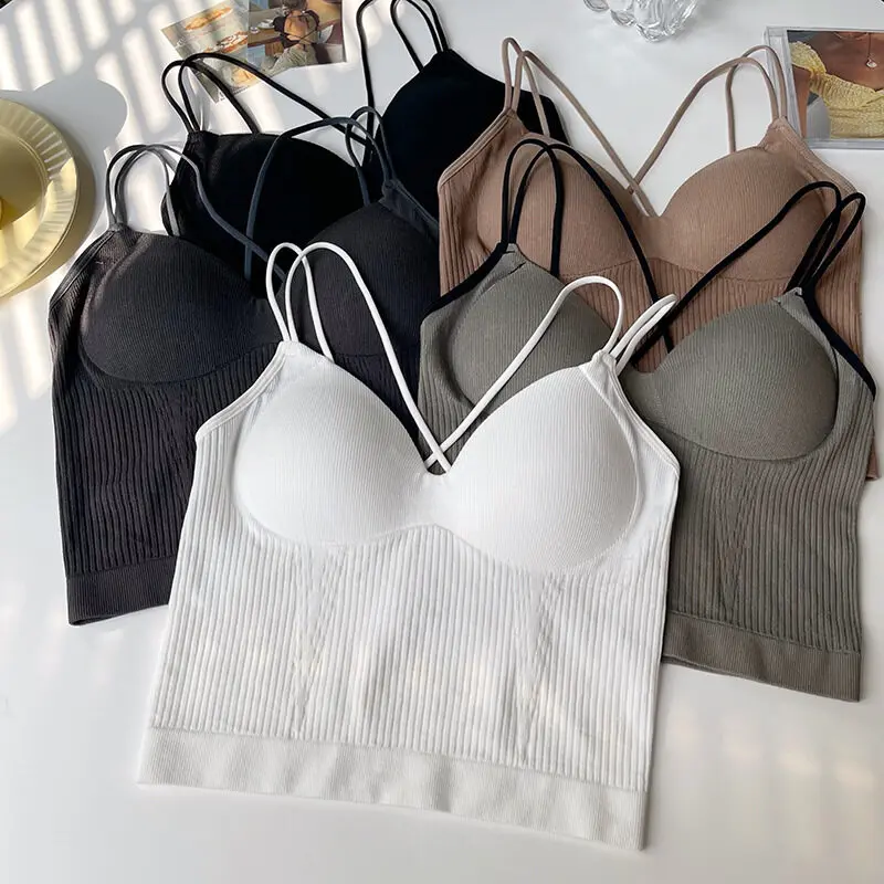 Seamless Cotton Vest Underwear Fixed Coaster Sexy Bra Sling Short Suspenders Tube Top Base Back Retro Clothes With Chest Pad
Seamless Cotton Vest Underwear Fixed Coaster Sexy Bra Sling Short Suspenders Tube Top Base Back Retro Clothes With Chest Pad