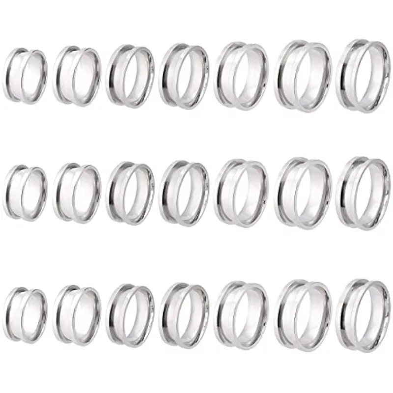 UNICRAFTALE 21 шт., пустое кольцо 7 размеров, кольцо на палец из нержавеющей стали, кольцо с рифленым сердечником и инкрустацией
UNICRAFTALE 21 шт., пустое кольцо 7 размеров, кольцо на палец из нержавеющей стали, кольцо с рифленым сердечником и инкрустацией