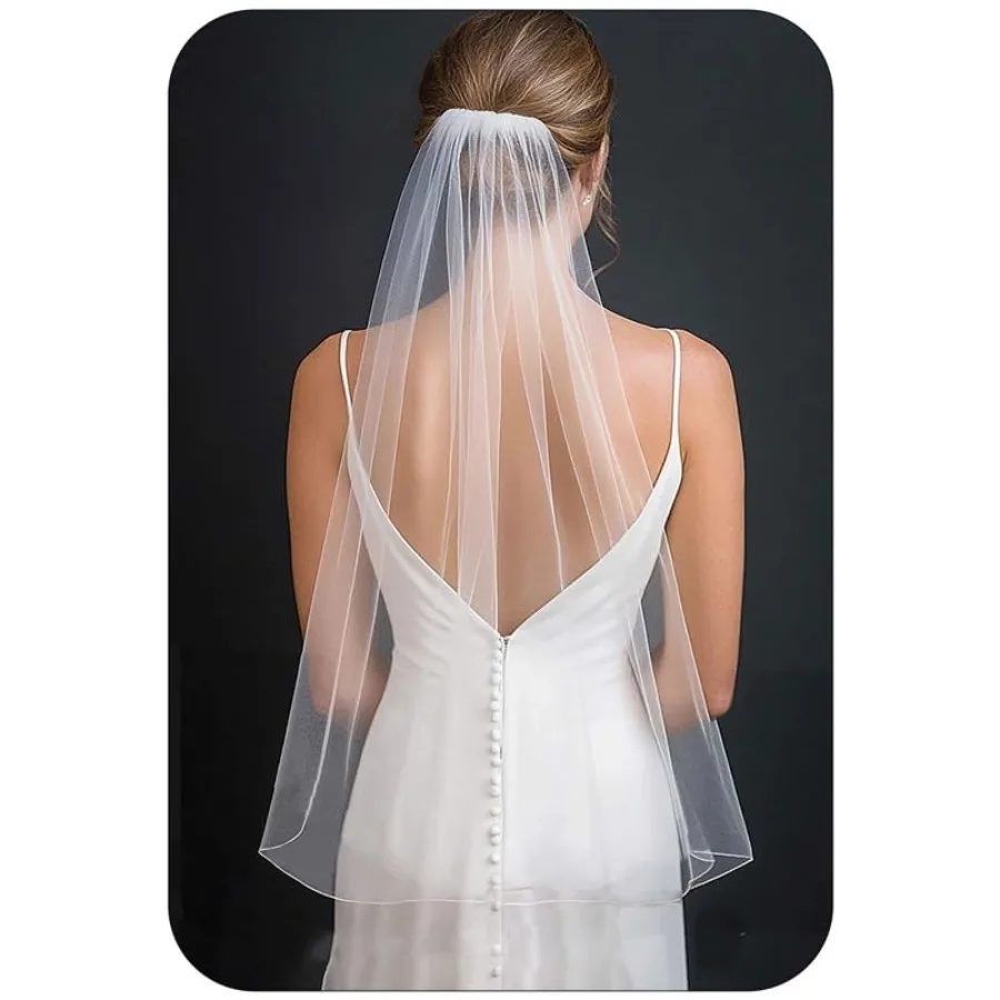 1 Tier Bride Wedding Veils White Fingertip Bridal Tulle with Comb for Women
1 Tier Bride Wedding Veils White Fingertip Bridal Tulle with Comb for Women