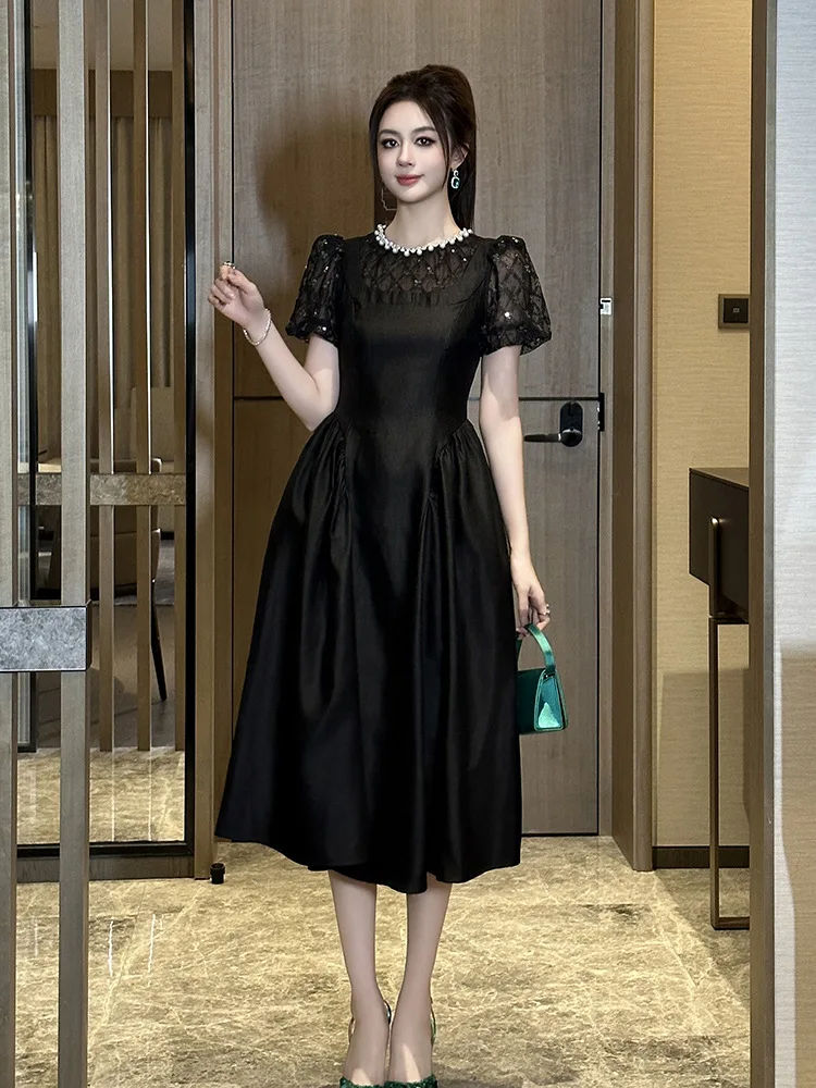 A-Leibniz Women's Dress Black Puff Sleeve Dress Wedding Formal Party Dress Graduation Birthday Party Evening Dress 45084
A-Leibniz Women's Dress Black Puff Sleeve Dress Wedding Formal Party Dress Graduation Birthday Party Evening Dress 45084