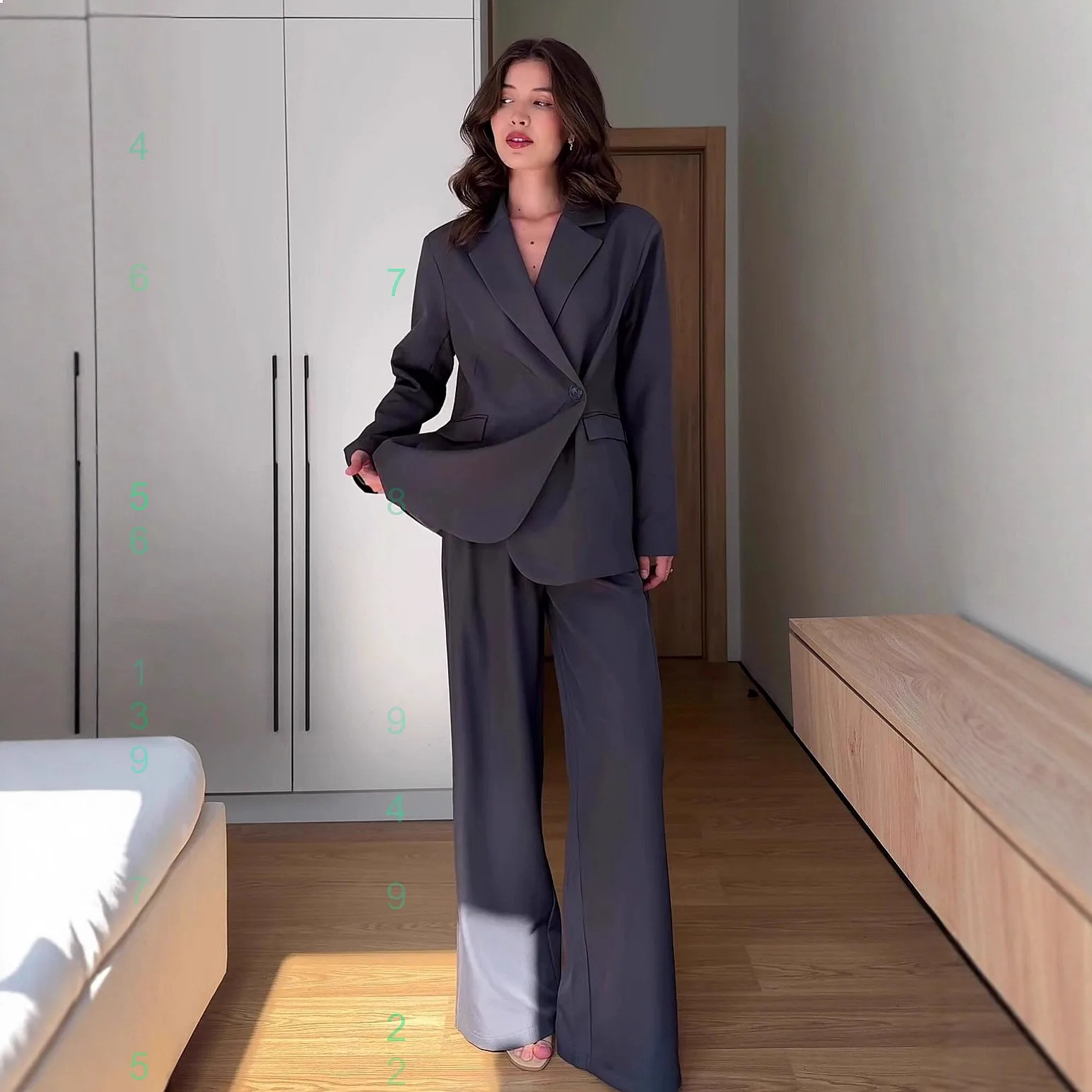 Spring Summer Lapel Long Sleeve Blazer Sets Women Trousers Suits Matching Set Jumpsuit
Spring Summer Lapel Long Sleeve Blazer Sets Women Trousers Suits Matching Set Jumpsuit