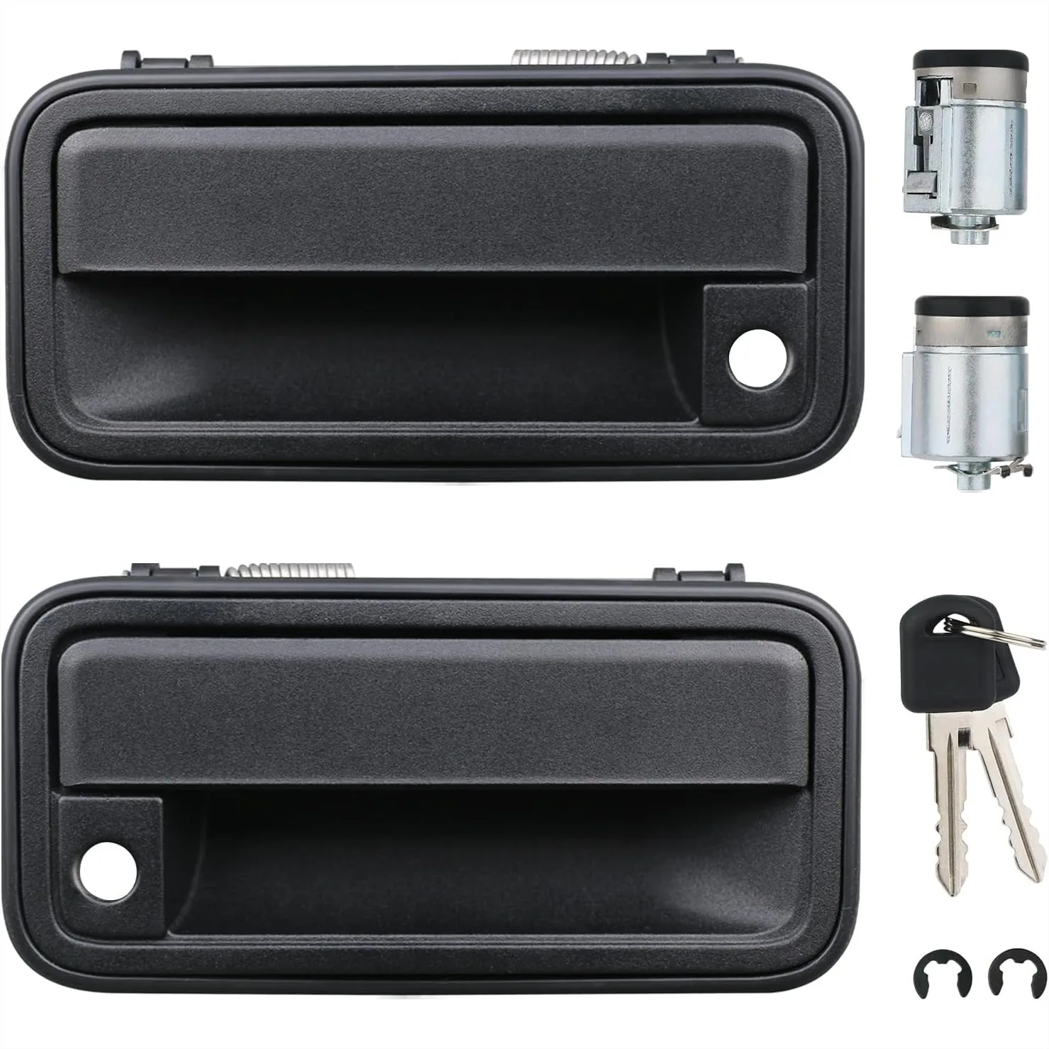 All Metal Exterior Door Handles with Key Lock Cylinders Compatible with 1995-2000 Chevy GMC C/K Series Suburban Tahoe Yukon
All Metal Exterior Door Handles with Key Lock Cylinders Compatible with 1995-2000 Chevy GMC C/K Series Suburban Tahoe Yukon