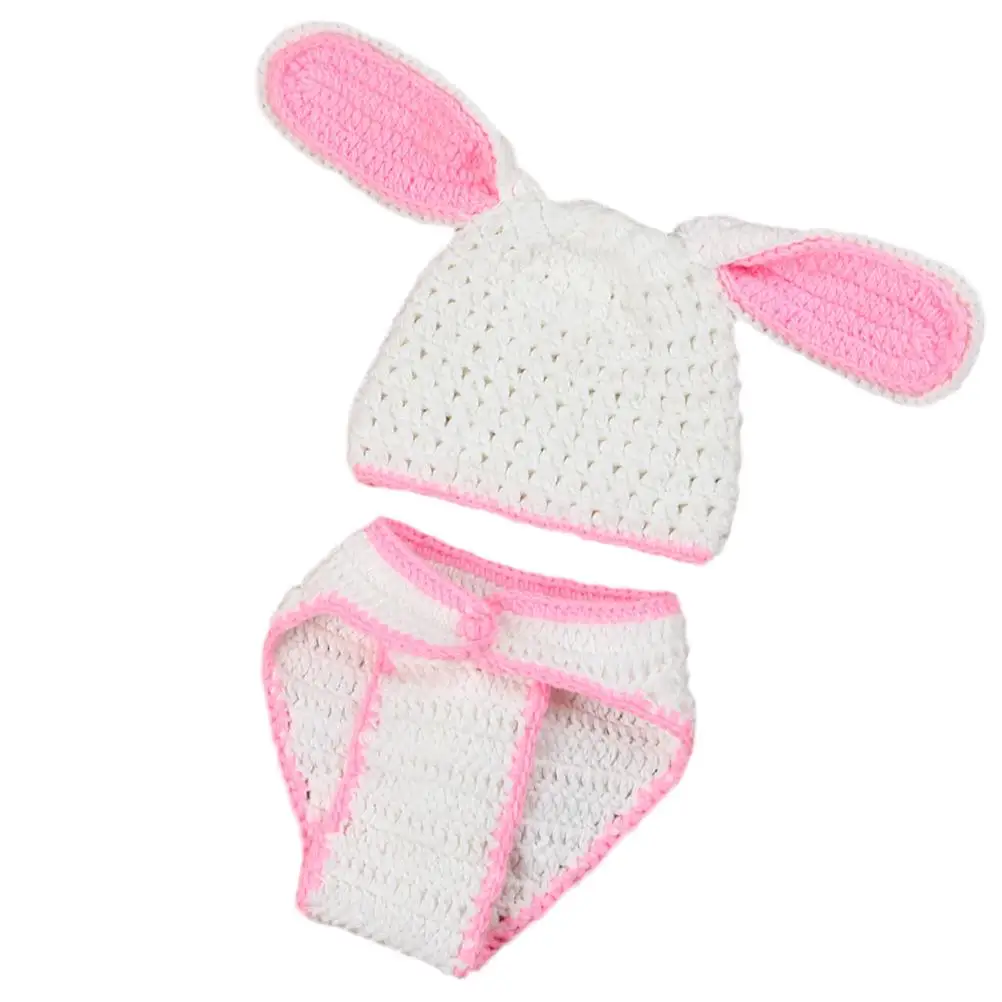 Unisex Newborn Baby Rabbit Photo Props Knit Corchet Photography Props Outfits Hat Pant - Big Ears Bunny (Pink and White)
Unisex Newborn Baby Rabbit Photo Props Knit Corchet Photography Props Outfits Hat Pant - Big Ears Bunny (Pink and White)