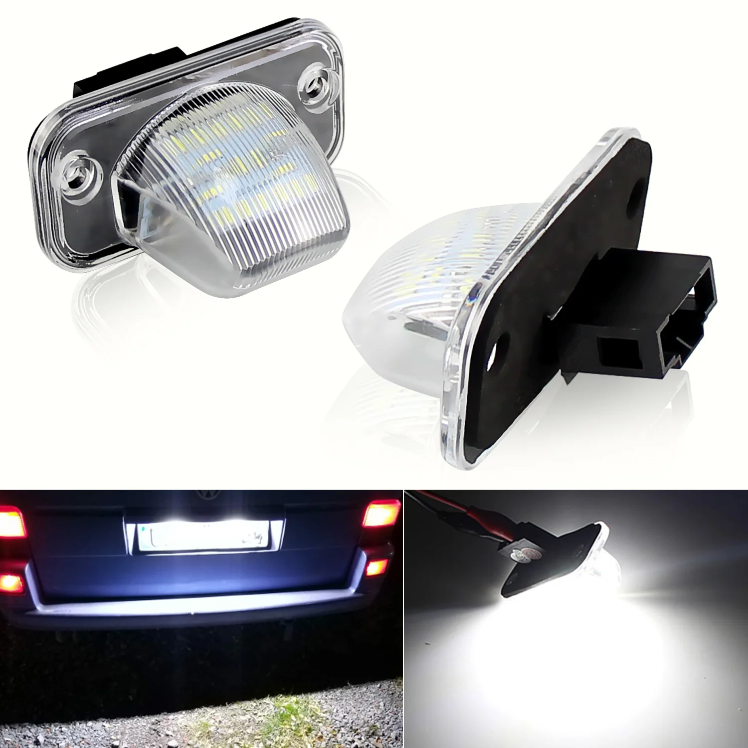 2PCS LED Number Plate Lamp For VW T4 Transporter Campmob Passat B5/B6 Caddy Jetta Touran - LED License Plate Lights White 6000K
2PCS LED Number Plate Lamp For VW T4 Transporter Campmob Passat B5/B6 Caddy Jetta Touran - LED License Plate Lights White 6000K