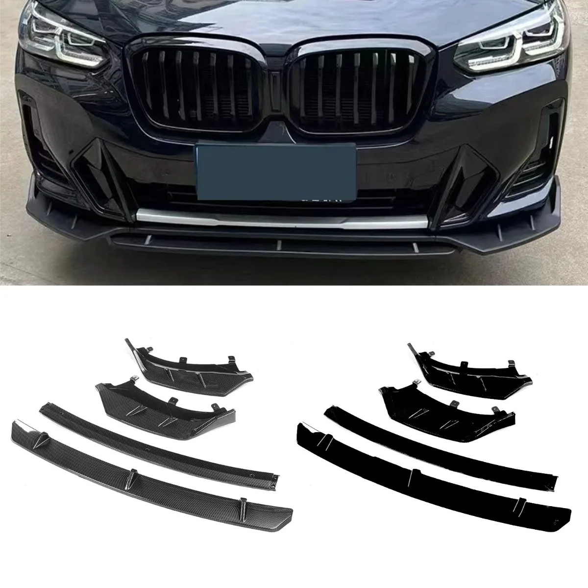 For BMW X3 X4 iX3 G01 G02 2021-2023 Car Front Bumper Spoiler Lip Diffuser Modification Part Bumper Guard Protector Accessories
For BMW X3 X4 iX3 G01 G02 2021-2023 Car Front Bumper Spoiler Lip Diffuser Modification Part Bumper Guard Protector Accessories