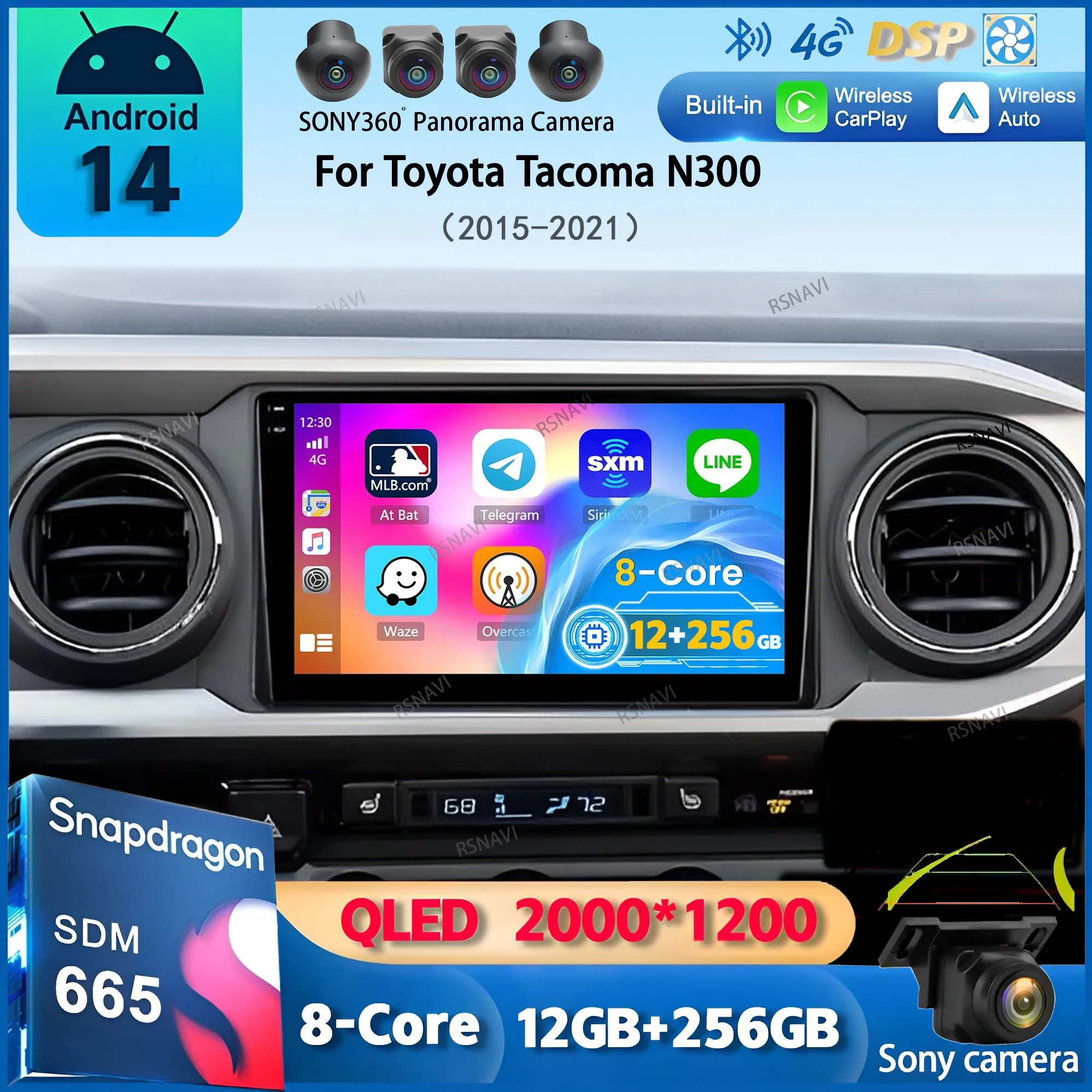 Android 14 Carplay Auto For Toyota Tacoma N300 2015-2021 Car Radio Multimedia Video Player GPS Navigation Stereo Head Unit Audio
Android 14 Carplay Auto For Toyota Tacoma N300 2015-2021 Car Radio Multimedia Video Player GPS Navigation Stereo Head Unit Audio