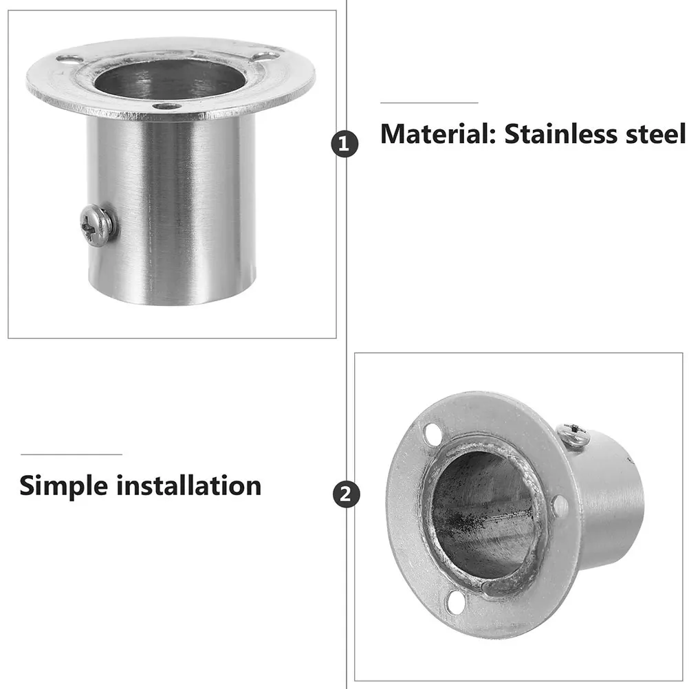 2pcs Stainless Steel Flange Seat Heavy Duty Closet Rod Socket Wall Mounted Wardrobe Pole Holder for Bedroom Bathroom Balcony
2pcs Stainless Steel Flange Seat Heavy Duty Closet Rod Socket Wall Mounted Wardrobe Pole Holder for Bedroom Bathroom Balcony