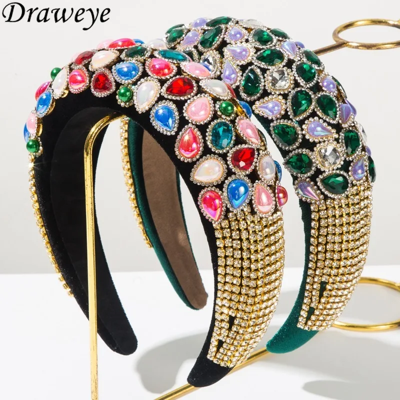 Draweye Baroque Rhinestones Pearls Hair Accessories Vintage Fashion Elegant Jewelry Hairbands Woman Girls Headbands
Draweye Baroque Rhinestones Pearls Hair Accessories Vintage Fashion Elegant Jewelry Hairbands Woman Girls Headbands
