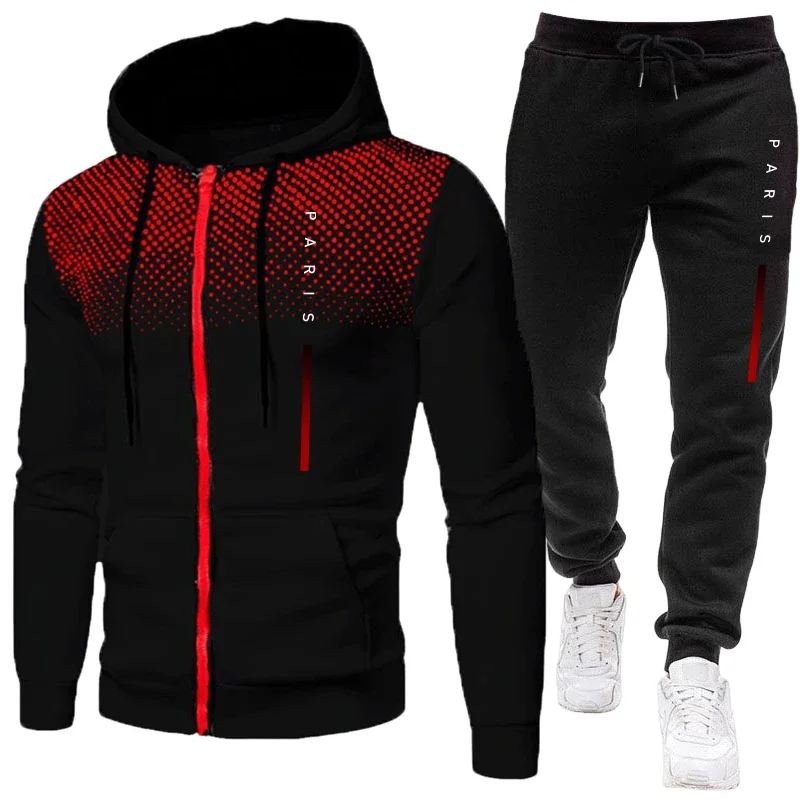 Paris Fashion Men's Set Zipper Outerwear and Sweatpants Fall Winter Daily Casual Sports Hoodie Outfit Outdoor Fitness Sportswear
Paris Fashion Men's Set Zipper Outerwear and Sweatpants Fall Winter Daily Casual Sports Hoodie Outfit Outdoor Fitness Sportswear