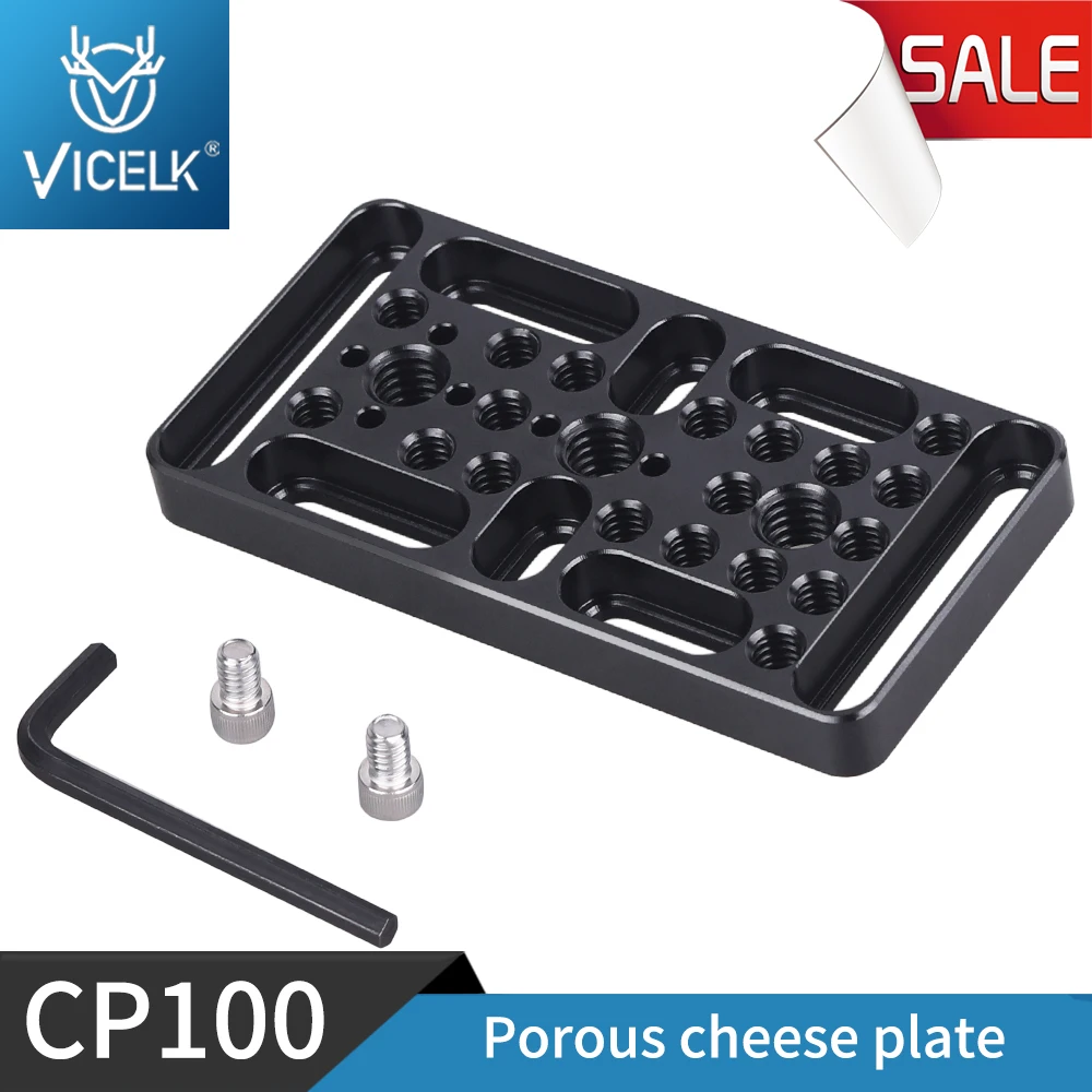VICELK CP100 Multi-Functional Cheese Plate Universal Expansion Plate Camera Easy Plate with ARRI Accessory Mount for DSLR Camera 
VICELK CP100 Multi-Functional Cheese Plate Universal Expansion Plate Camera Easy Plate with ARRI Accessory Mount for DSLR Camera