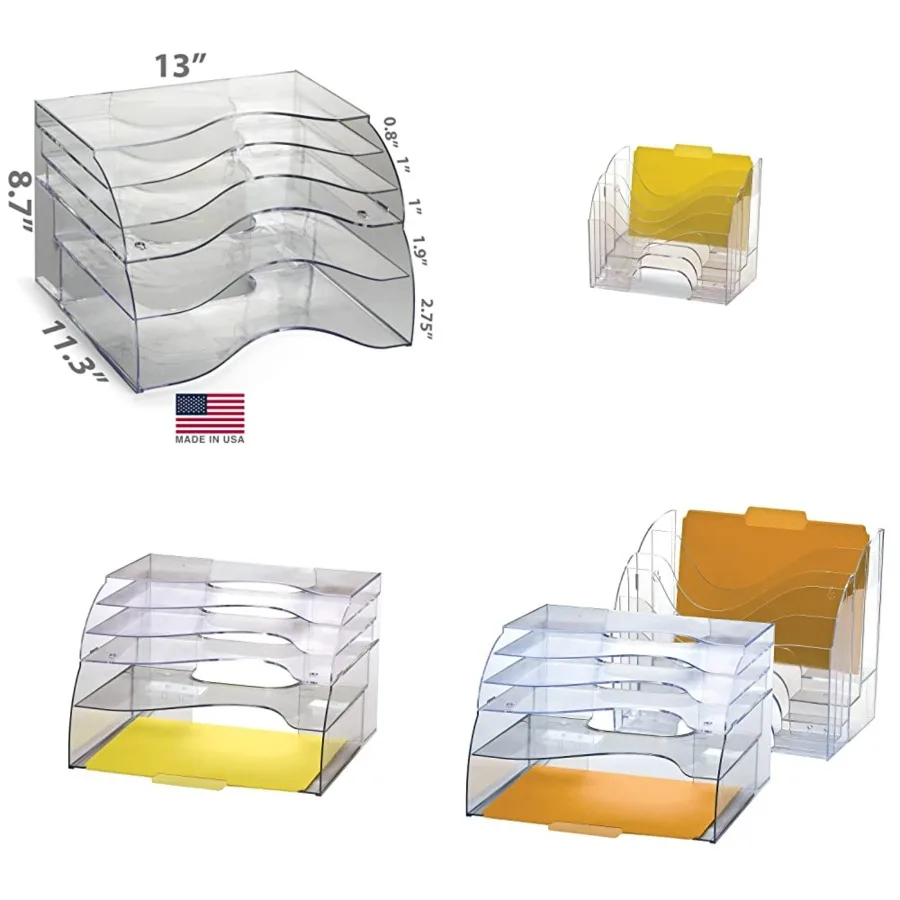 Two-Way Organizer, 5-Tier, Clear
Two-Way Organizer, 5-Tier, Clear