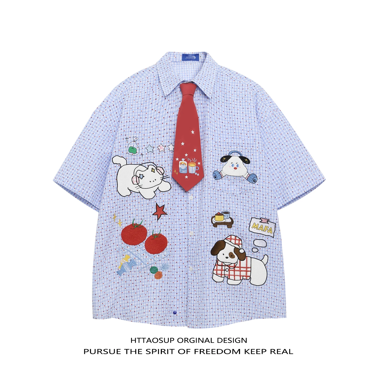 HTTAOSUP Japanese Style Cartoon Embroidered Loose Casual Shirt Short Sleeve Men Women Summer Leisure Shirt Cute Style Polyest...
HTTAOSUP Japanese Style Cartoon Embroidered Loose Casual Shirt Short Sleeve Men Women Summer Leisure Shirt Cute Style Polyest...
