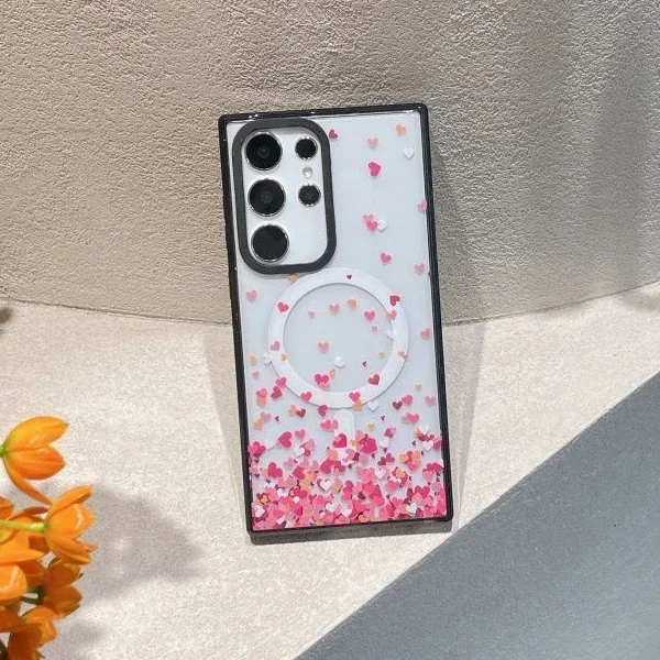 Butterfly Hearts Magnetic Acrylic Black Border Case for Samsung Galaxy S25 S24 S23 Ultra Plus S25+ S25U Protective Cover
Butterfly Hearts Magnetic Acrylic Black Border Case for Samsung Galaxy S25 S24 S23 Ultra Plus S25+ S25U Protective Cover